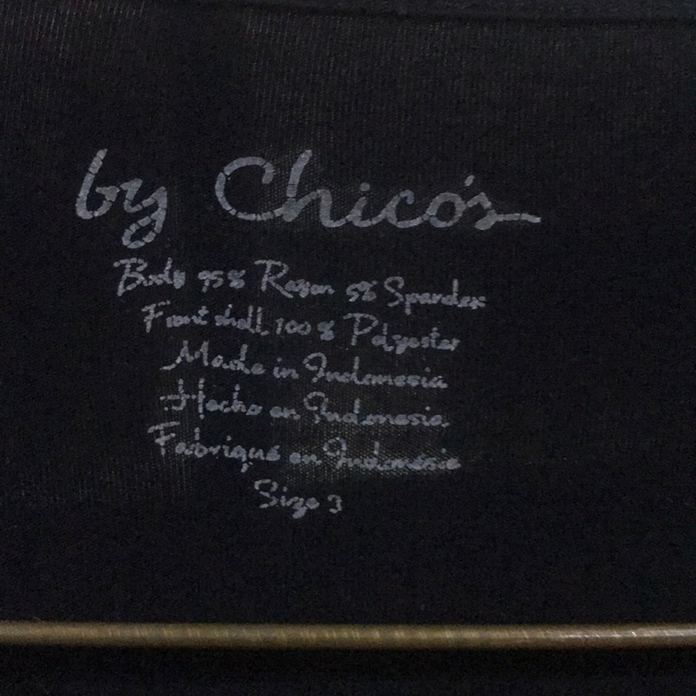 Animal Print Front Tunic Solid Black Back. - image 3